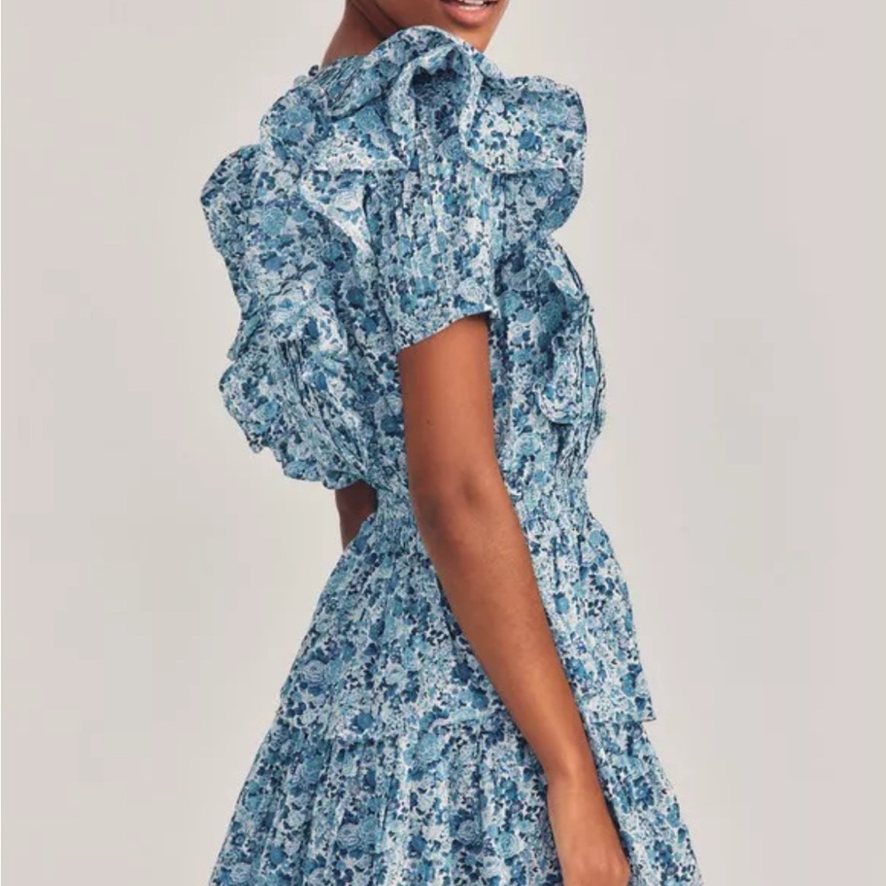 Loveshackfancy Blue Floral Dress